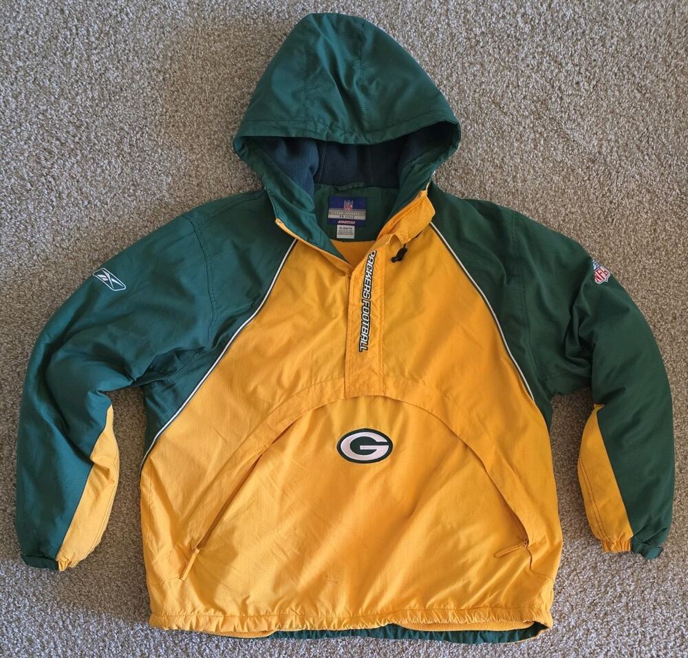 Vintage Team Apparel NFL Green Bay Packers Jacket - Pullover - Men's XL - Reebok